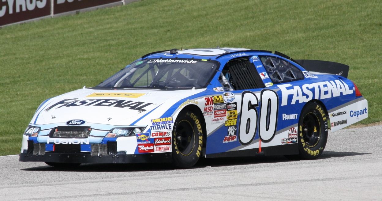 Carl Edwards's No. 60 Fastenal Ford Fusion on the road course at Road America